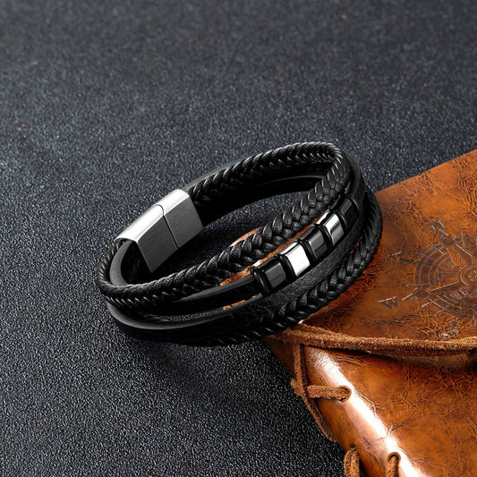 Pulsera de cuero para hombre - Oferta 2x1