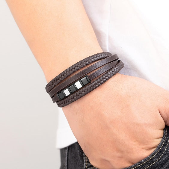 Pulsera de cuero para hombre - Oferta 2x1