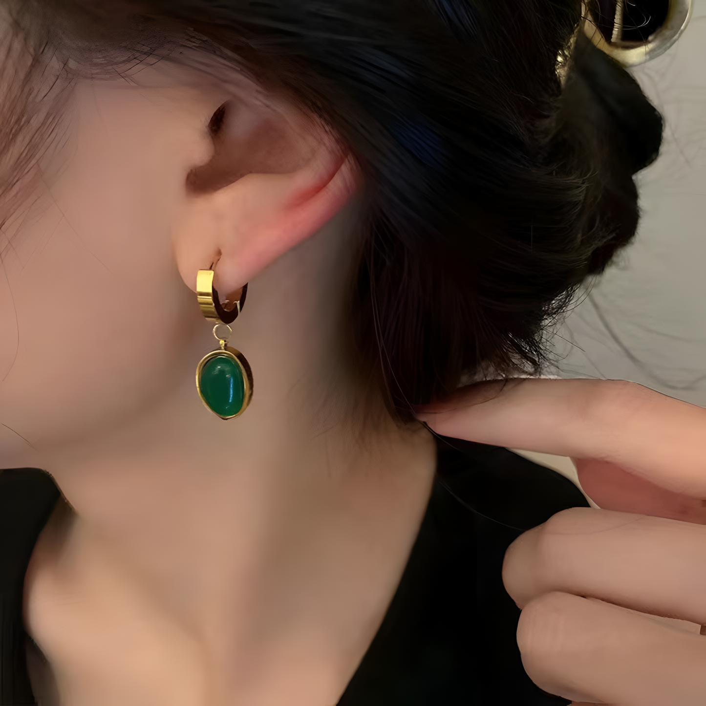 Gargantilla "Sueños de Esmeralda" + pendientes de oferta